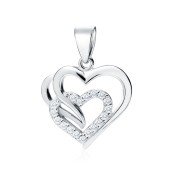 Pandantiv argint inima cu pietre DiAmanti Z0655CR-DIA